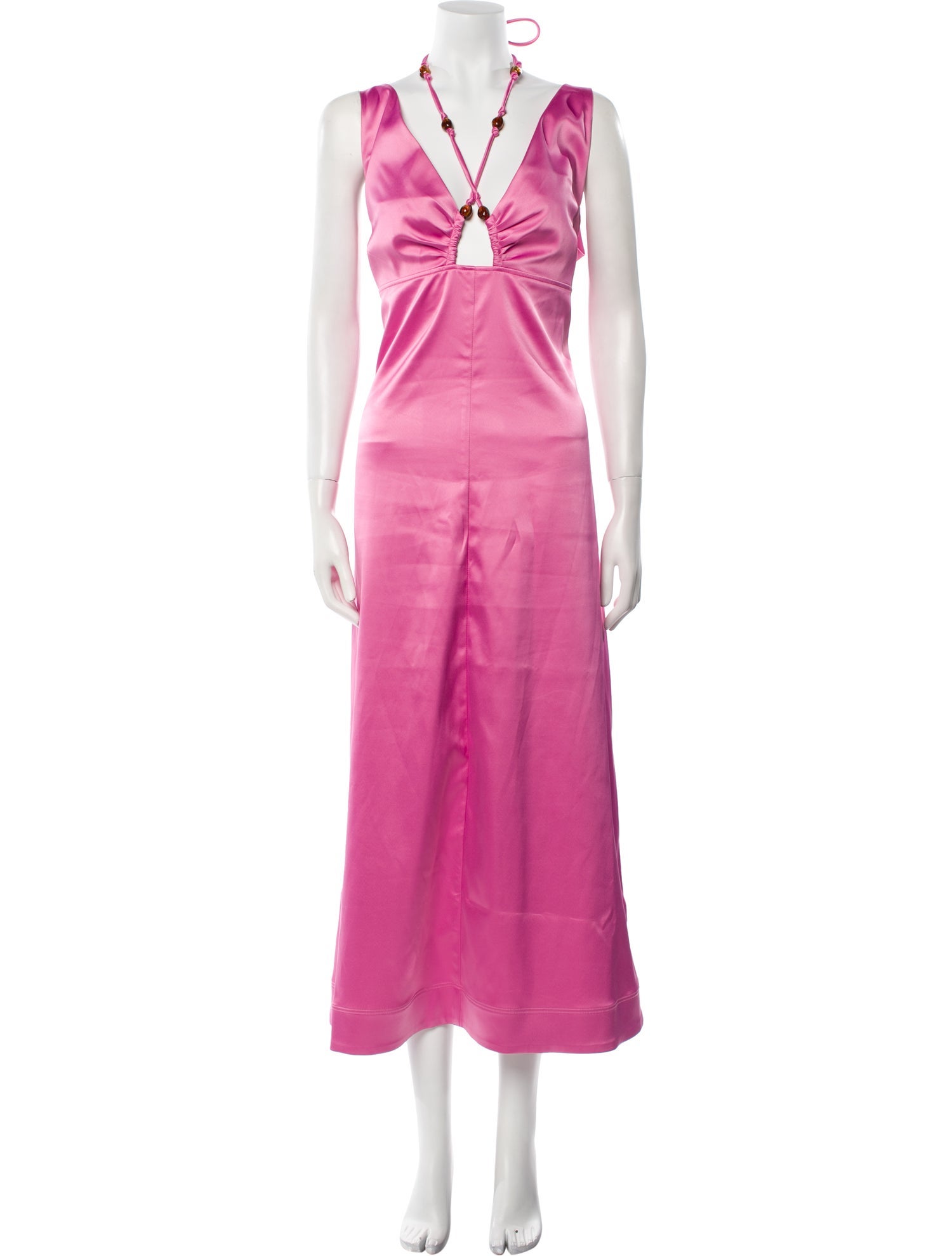 Ganni V-Neck Long Dress